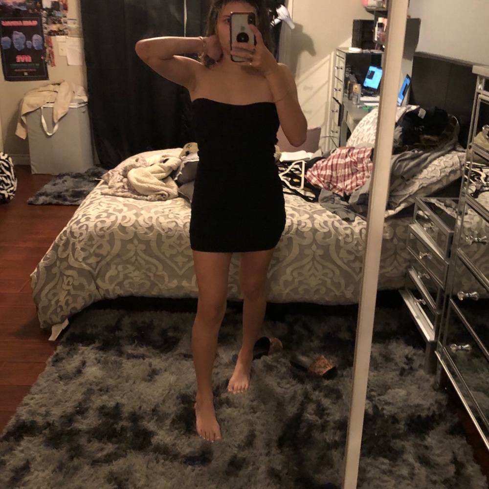 Black mini dress